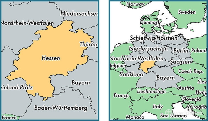Bang Hessen là bang nằm ở trung tâm của Đức