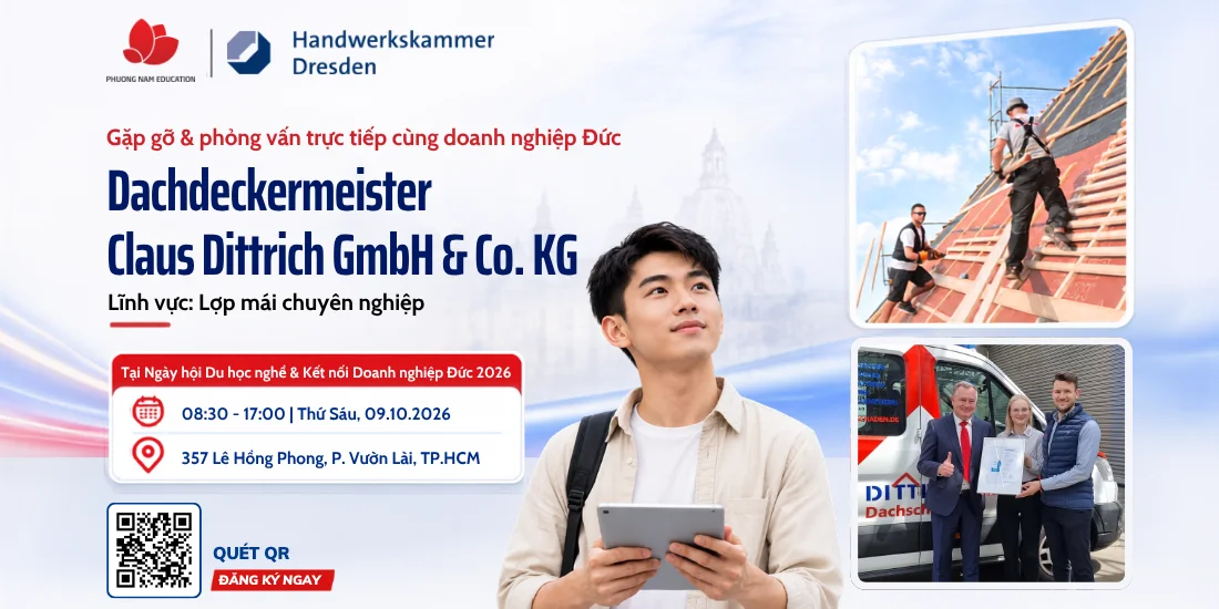 Gặp gỡ & phỏng vấn trực tiếp cùng doanh nghiệp Đức: Dachdeckermeister Claus Dittrich GmbH & Co. KG