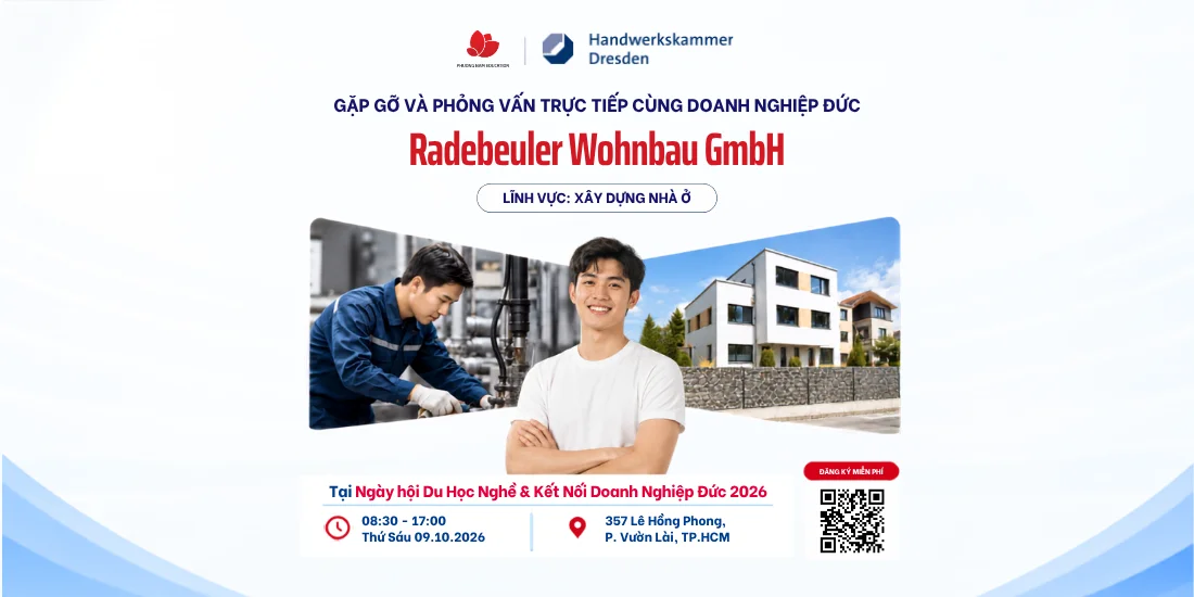 Gặp gỡ & phỏng vấn trực tiếp cùng doanh nghiệp Đức: Radebeuler Wohnbau - Lĩnh vực Xây dựng nhà ở