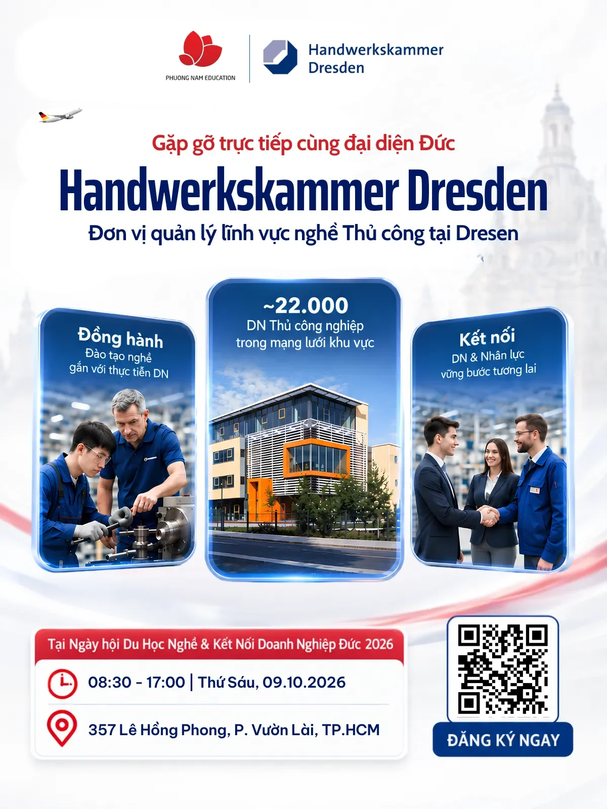 HWK Dresden cùng Phuong Nam Education đồng tổ chức Ngày hội Du học nghề & Kết nối doanh nghiệp 2026