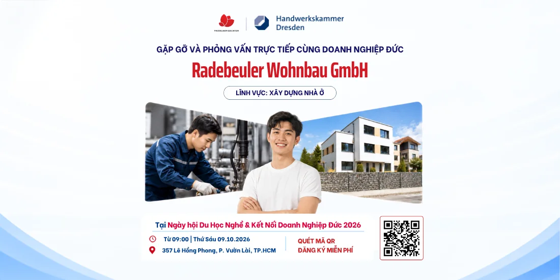 Gặp gỡ & phỏng vấn trực tiếp cùng doanh nghiệp Đức: Radebeuler Wohnbau - Lĩnh vực Xây dựng nhà ở