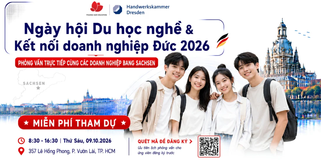 Phỏng vấn trực tiếp cùng doanh nghiệp tại ngày hội Du học nghề Đức và Kết nối doanh nghiệp 2026