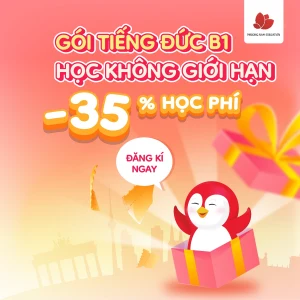 Goi hoc khong gioi han B1 tieng Duc uu dai 35% hoc phí