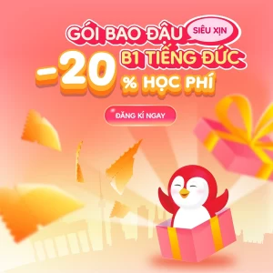Goi hoc khong gioi han B1 tieng Duc uu dai 35% hoc phí
