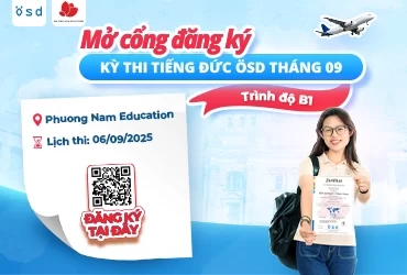 Thông báo tổ chức kỳ thi cấp Chứng chỉ năng lực tiếng Đức ÖSD trình độ B1 - tháng 09/2025