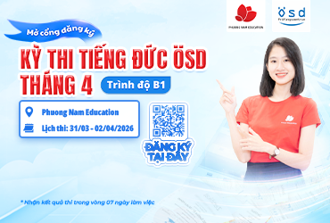 Thông báo tổ chức kỳ thi cấp Chứng chỉ năng lực tiếng Đức ÖSD tháng 04/2026