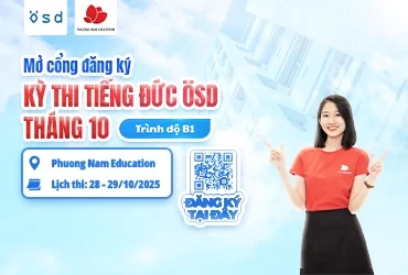 Thông báo tổ chức kỳ thi cấp Chứng chỉ năng lực tiếng Đức ÖSD trình độ B1 - tháng 10/2025