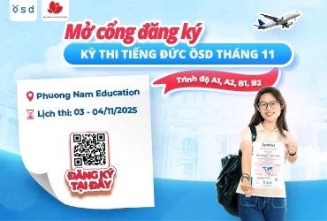 Thông báo tổ chức kỳ thi cấp Chứng chỉ năng lực tiếng Đức ÖSD tháng 11/2025