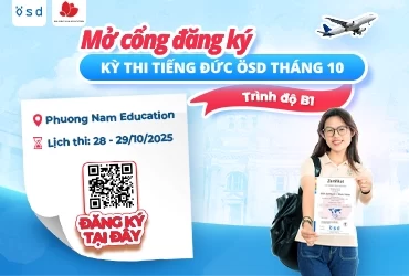 Thông báo tổ chức kỳ thi cấp Chứng chỉ năng lực tiếng Đức ÖSD trình độ B1 - tháng 10/2025