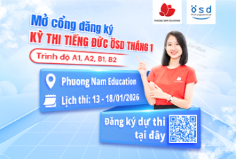 Thông báo tổ chức kỳ thi cấp Chứng chỉ năng lực tiếng Đức ÖSD tháng 01/2026