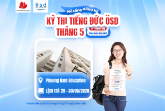 Thông báo tổ chức kỳ thi cấp Chứng chỉ năng lực tiếng Đức ÖSD tháng 05/2026