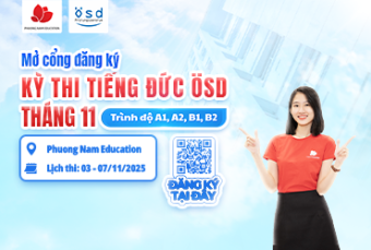 Thông báo tổ chức kỳ thi cấp Chứng chỉ năng lực tiếng Đức ÖSD tháng 11/2025