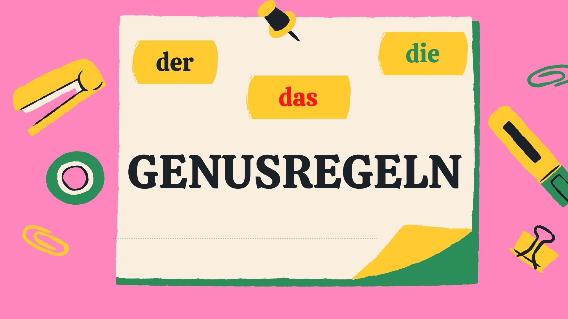 Genusregeln - Quy tắc về giống của danh từ tiếng Đức