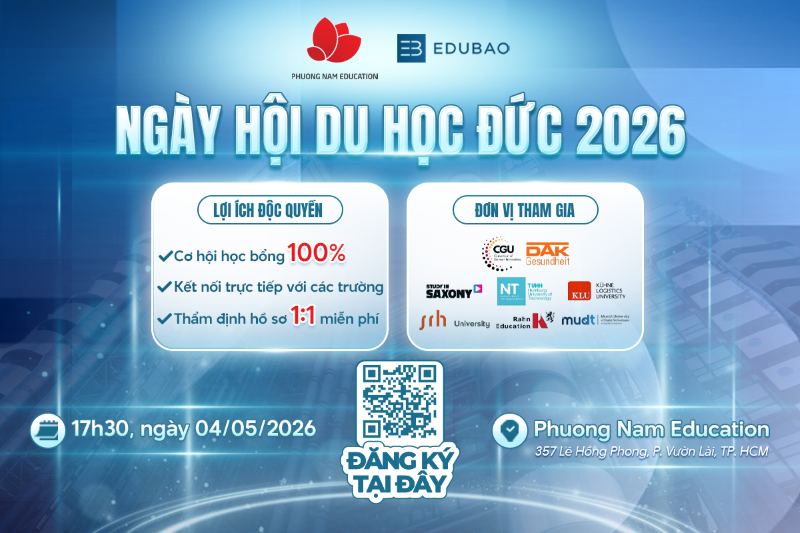 Sự kiện “Ngày hội Du học Đức 2026” mang đến nhiều lợi ích hấp dẫn