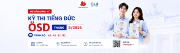 Thông báo tổ chức kỳ thi cấp Chứng chỉ năng lực tiếng Đức ÖSD tháng 08/2026